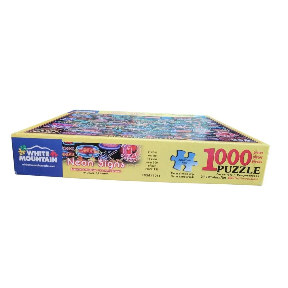 White Mountain 2017 NEON SIGNS Puzzle #1061 COMPLETE
